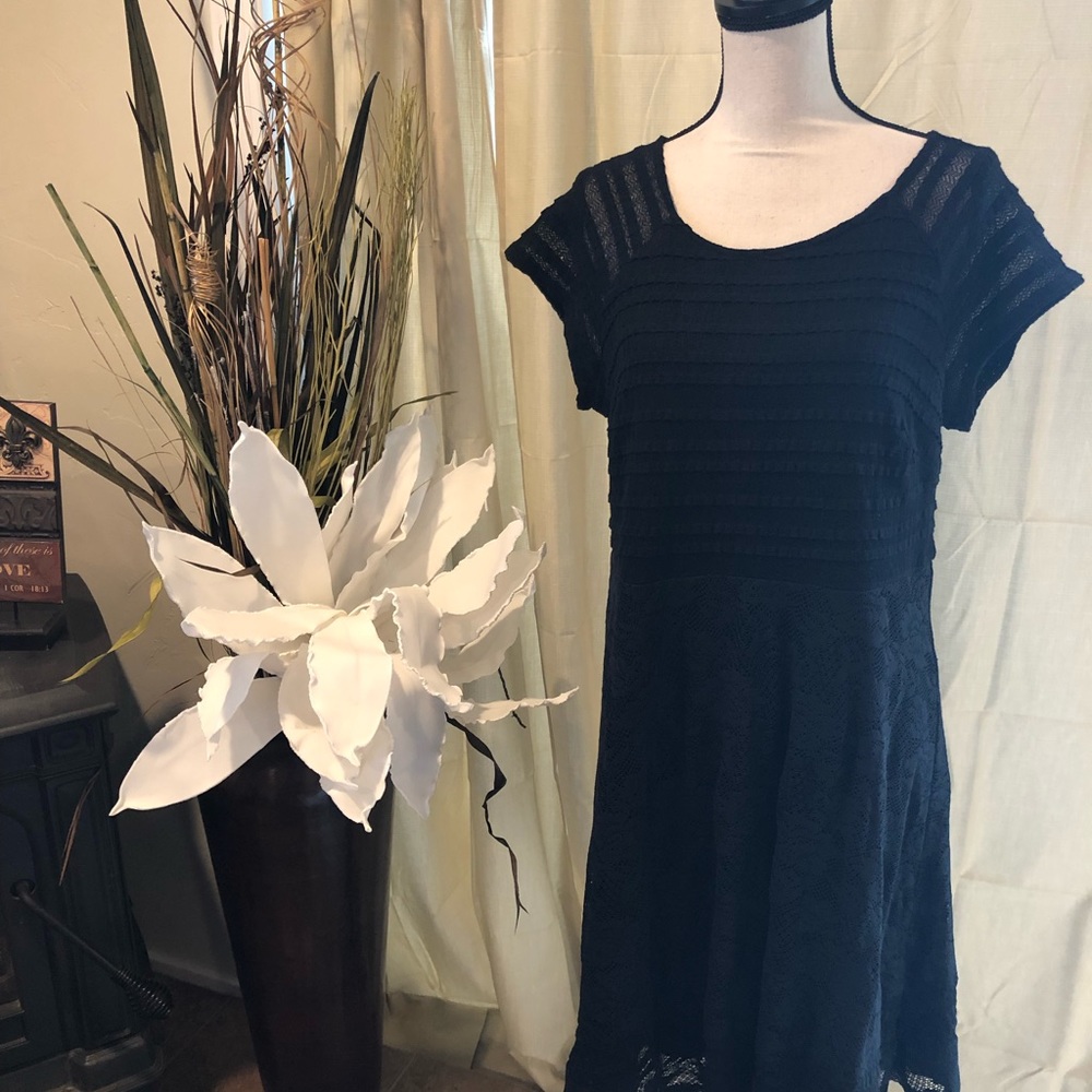 NY Collection Woman Black Lace Dress